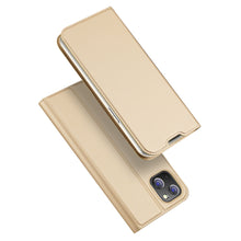 Заредете изображение във визуализатора на галерията – Dux Ducis Skin Pro Holster Flip Cover for iPhone 14 Plus gold - TopMag
