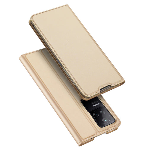 Dux Ducis Skin Pro Holster Cover Flip Cover for Xiaomi Poco F4 5G gold - TopMag