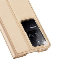 Заредете изображение във визуализатора на галерията – Dux Ducis Skin Pro Holster Cover Flip Cover for Xiaomi Poco F4 5G gold - TopMag
