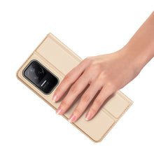 Заредете изображение във визуализатора на галерията – Dux Ducis Skin Pro Holster Cover Flip Cover for Xiaomi Poco F4 5G gold - TopMag
