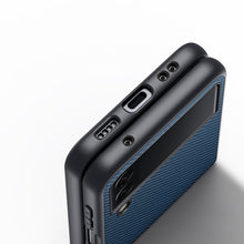 Заредете изображение във визуализатора на галерията – Dux Ducis Fino case is made of nylon material for Samsung Galaxy Z Flip4 blue - TopMag
