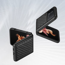 Заредете изображение във визуализатора на галерията – Dux Ducis Venice Leather Case for Samsung Galaxy Z Flip 3 Genuine Leather Cover Black - TopMag
