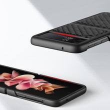 Заредете изображение във визуализатора на галерията – Dux Ducis Venice Leather Case for Samsung Galaxy Z Flip 3 Genuine Leather Cover Black - TopMag

