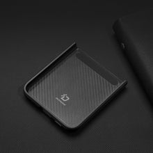 Заредете изображение във визуализатора на галерията – Dux Ducis Venice Leather Case for Samsung Galaxy Z Flip 3 Genuine Leather Cover Black - TopMag
