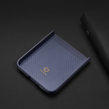 Заредете изображение във визуализатора на галерията – Dux Ducis Venice Leather Case for Samsung Galaxy Z Flip 3 Genuine Leather Blue - TopMag
