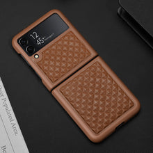 Заредете изображение във визуализатора на галерията – Dux Ducis Venice Leather Case for Samsung Galaxy Z Flip 3 Genuine Leather Cover Brown - TopMag
