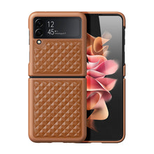 Заредете изображение във визуализатора на галерията – Dux Ducis Venice Leather Case for Samsung Galaxy Z Flip 3 Genuine Leather Cover Brown - TopMag
