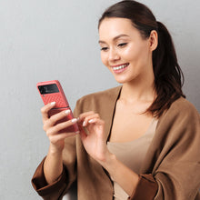 Заредете изображение във визуализатора на галерията – Dux Ducis Venice Leather Case for Samsung Galaxy Z Flip 3 Genuine Leather Red - TopMag
