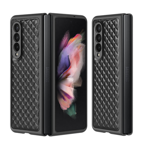 Dux Ducis Venice Leather Case for Samsung Galaxy Z Fold 3 Genuine Leather Cover Black - TopMag