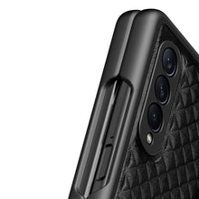 Заредете изображение във визуализатора на галерията – Dux Ducis Venice Leather Case for Samsung Galaxy Z Fold 3 Genuine Leather Cover Black - TopMag
