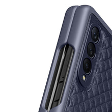 Заредете изображение във визуализатора на галерията – Dux Ducis Venice Leather Case for Samsung Galaxy Z Fold 3 Genuine Leather Cover Blue - TopMag

