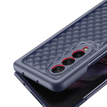 Заредете изображение във визуализатора на галерията – Dux Ducis Venice Leather Case for Samsung Galaxy Z Fold 3 Genuine Leather Cover Blue - TopMag
