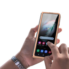 Заредете изображение във визуализатора на галерията – Dux Ducis Venice Leather Case for Samsung Galaxy Z Fold 3 Genuine Leather Cover Brown - TopMag
