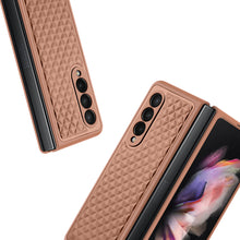 Заредете изображение във визуализатора на галерията – Dux Ducis Venice Leather Case for Samsung Galaxy Z Fold 3 Genuine Leather Cover Brown - TopMag

