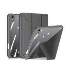 Заредете изображение във визуализатора на галерията – Dux Ducis Magi case for iPad mini 2021 smart cover with stand and storage for Apple Pencil gray - TopMag
