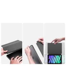 Заредете изображение във визуализатора на галерията – Dux Ducis Magi case for iPad mini 2021 smart cover with stand and storage for Apple Pencil gray - TopMag
