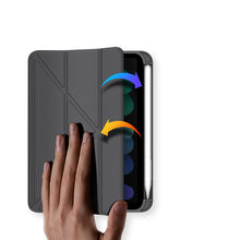 Заредете изображение във визуализатора на галерията – Dux Ducis Magi case for iPad mini 2021 smart cover with stand and storage for Apple Pencil gray - TopMag
