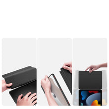 Заредете изображение във визуализатора на галерията – Dux Ducis Magi case for iPad 10.2 '' 2021/2020/2019 smart cover with stand and storage for Apple Pencil black - TopMag
