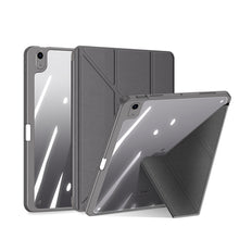Заредете изображение във визуализатора на галерията – Dux Ducis Magi case for iPad Air (5th generation) / (4th generation) smart cover with stand and storage for Apple Pencil gray - TopMag
