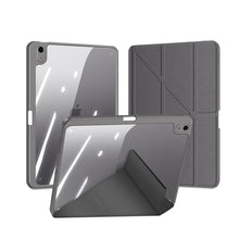 Заредете изображение във визуализатора на галерията – Dux Ducis Magi case for iPad Air (5th generation) / (4th generation) smart cover with stand and storage for Apple Pencil gray - TopMag
