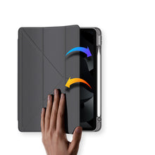 Заредете изображение във визуализатора на галерията – Dux Ducis Magi case for iPad Air (5th generation) / (4th generation) smart cover with stand and storage for Apple Pencil gray - TopMag
