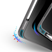 Заредете изображение във визуализатора на галерията – Dux Ducis Magi case for iPad Air (5th generation) / (4th generation) smart cover with stand and storage for Apple Pencil gray - TopMag
