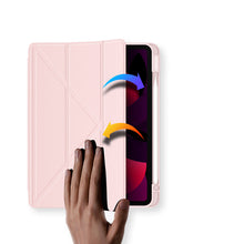Заредете изображение във визуализатора на галерията – Dux Ducis Magi case for iPad Air (5th generation) / (4th generation) smart cover with stand and storage for Apple Pencil pink - TopMag
