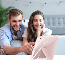 Заредете изображение във визуализатора на галерията – Dux Ducis Magi case for iPad Air (5th generation) / (4th generation) smart cover with stand and storage for Apple Pencil pink - TopMag
