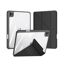 Заредете изображение във визуализатора на галерията – Dux Ducis Magi case for iPad Pro 11 &#39;&#39; 2021/2020/2018 / iPad Air (4th generation) smart cover with stand and Apple Pencil storage black - TopMag
