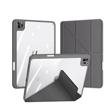 Заредете изображение във визуализатора на галерията – Dux Ducis Magi case for iPad Pro 11 '' 2021/2020/2018 / iPad Air (4th generation) smart cover case with stand and Apple Pencil storage gray - TopMag
