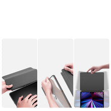 Заредете изображение във визуализатора на галерията – Dux Ducis Magi case for iPad Pro 11 '' 2021/2020/2018 / iPad Air (4th generation) smart cover case with stand and Apple Pencil storage gray - TopMag
