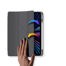 Заредете изображение във визуализатора на галерията – Dux Ducis Magi case for iPad Pro 11 '' 2021/2020/2018 / iPad Air (4th generation) smart cover case with stand and Apple Pencil storage gray - TopMag
