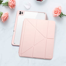 Заредете изображение във визуализатора на галерията – Dux Ducis Magi case for iPad Pro 12.9 '' 2021/2020/2018 smart cover with stand and storage for Apple Pencil pink - TopMag
