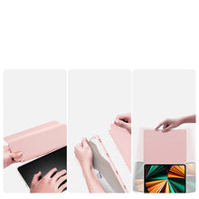 Заредете изображение във визуализатора на галерията – Dux Ducis Magi case for iPad Pro 12.9 '' 2021/2020/2018 smart cover with stand and storage for Apple Pencil pink - TopMag
