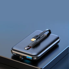 Заредете изображение във визуализатора на галерията – Joyroom power bank with built-in Lightning cable 20W 10000mAh PD QC3.0 black (JR-L001- Lightning) - TopMag

