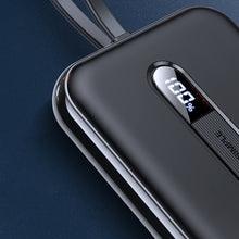 Заредете изображение във визуализатора на галерията – Joyroom power bank with built-in Lightning cable 20W 10000mAh PD QC3.0 black (JR-L001- Lightning) - TopMag
