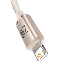 Заредете изображение във визуализатора на галерията – Baseus Crystal Shine Series USB cable - Lightning 2,4A 20W 1,2m pink (CAJY001104) - TopMag
