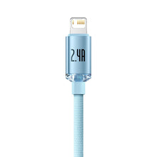 Заредете изображение във визуализатора на галерията – Baseus Crystal Shine Series USB cable - Lightning 2,4A 20W 2m blue (CAJY001203) - TopMag
