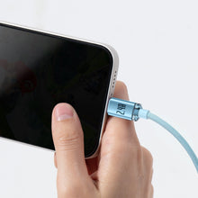 Заредете изображение във визуализатора на галерията – Baseus Crystal Shine Series USB cable - Lightning 2,4A 20W 2m blue (CAJY001203) - TopMag
