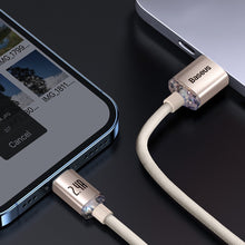 Заредете изображение във визуализатора на галерията – Baseus Crystal Shine Series USB cable - Lightning 2,4A 20W 2m pink (CAJY001204) - TopMag
