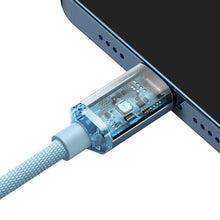 Заредете изображение във визуализатора на галерията – Baseus Crystal Shine Series USB Type C cable - Lightning Fast Charging Power Delivery 20W 1.2m blue (CAJY001303) - TopMag
