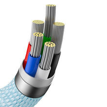 Заредете изображение във визуализатора на галерията – Baseus Crystal Shine Series USB Type C cable - Lightning Fast Charging Power Delivery 20W 1.2m blue (CAJY001303) - TopMag
