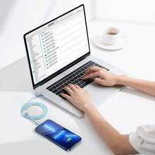 Заредете изображение във визуализатора на галерията – Baseus Crystal Shine Series USB Type C cable - Lightning Fast Charging Power Delivery 20W 1.2m blue (CAJY001303) - TopMag
