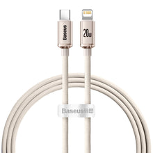 Заредете изображение във визуализатора на галерията – Baseus Crystal Shine Series USB Type C cable - Lightning Fast Charging Power Delivery 20W 1.2m pink (CAJY001304) - TopMag
