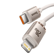 Заредете изображение във визуализатора на галерията – Baseus Crystal Shine Series USB Type C cable - Lightning Fast Charging Power Delivery 20W 1.2m pink (CAJY001304) - TopMag
