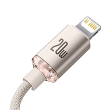 Заредете изображение във визуализатора на галерията – Baseus Crystal Shine Series USB Type C cable - Lightning Fast Charging Power Delivery 20W 1.2m pink (CAJY001304) - TopMag
