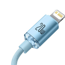 Заредете изображение във визуализатора на галерията – Baseus Crystal Shine Series USB Type C cable - Lightning Fast Charging Power Delivery 20W 2m blue (CAJY001403) - TopMag
