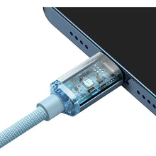 Заредете изображение във визуализатора на галерията – Baseus Crystal Shine Series USB Type C cable - Lightning Fast Charging Power Delivery 20W 2m blue (CAJY001403) - TopMag
