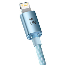 Заредете изображение във визуализатора на галерията – Baseus Crystal Shine Series USB Type C cable - Lightning Fast Charging Power Delivery 20W 2m blue (CAJY001403) - TopMag
