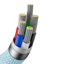 Заредете изображение във визуализатора на галерията – Baseus Crystal Shine Series USB Type C cable - Lightning Fast Charging Power Delivery 20W 2m blue (CAJY001403) - TopMag
